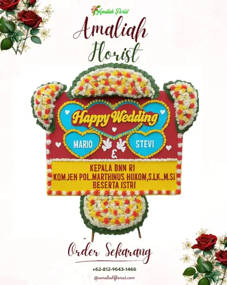 Papan Bunga Pernikahan Handapherang